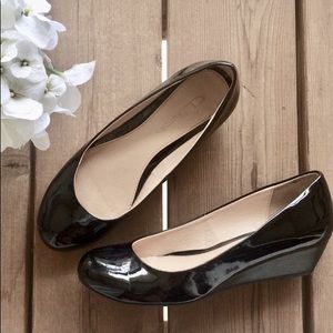 Black Patent Wedge Kitten Heels (8)